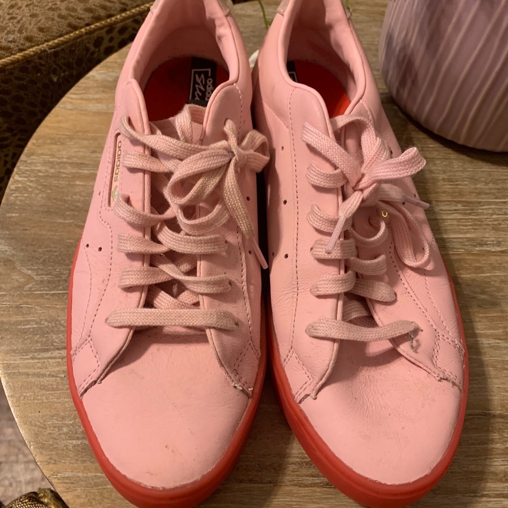 Pink Adidas Sleek Sneakers